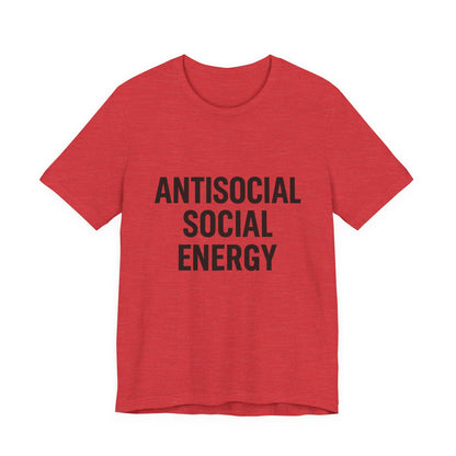 Antisocial Social Energy Unisex Jersey Short Sleeve Tee T-shirt