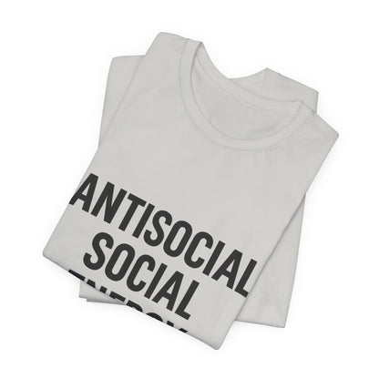 Antisocial Social Energy Unisex Jersey Short Sleeve Tee T-shirt