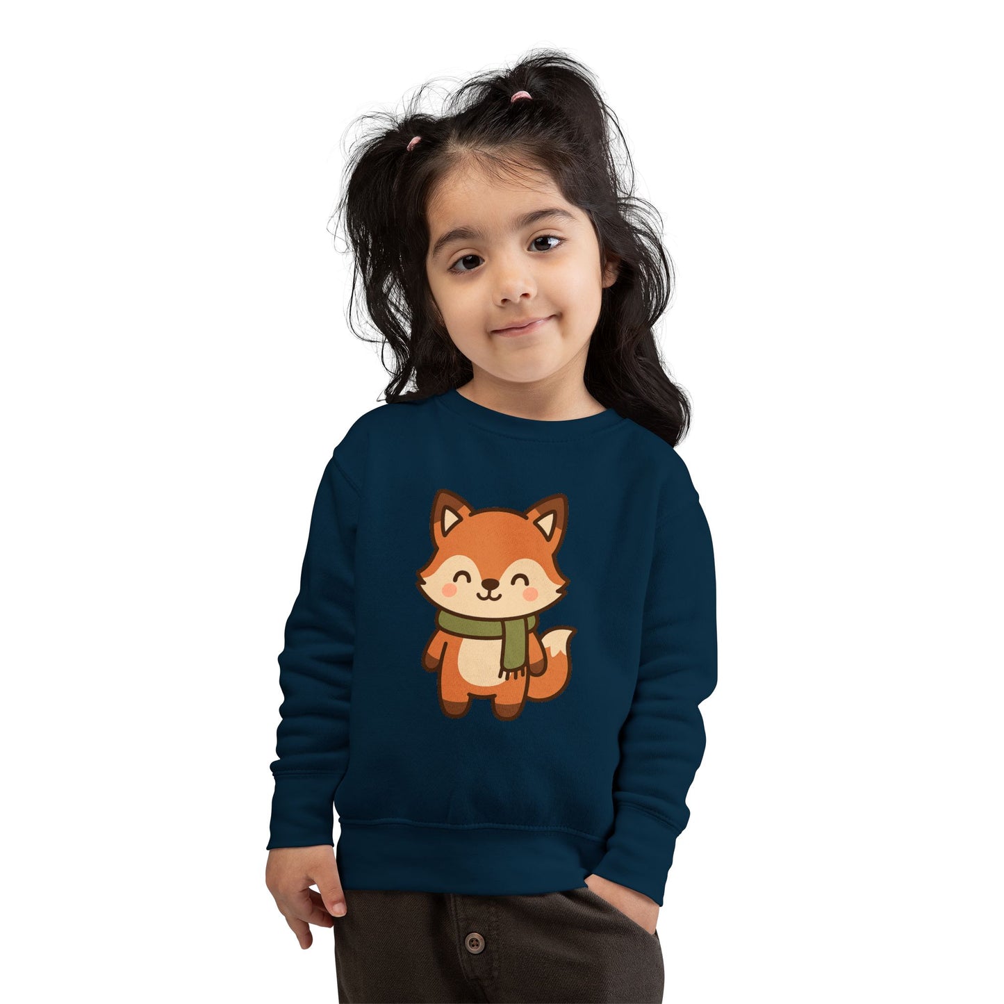 Christmas Foxy Scarf Toddler Sweatshirt