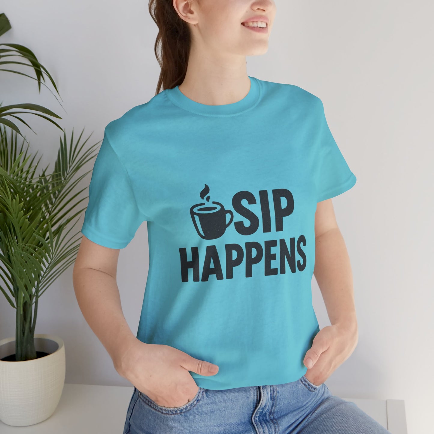 Sip Happens Minimal Edition Unisex Jersey Short Sleeve Tee T-shirt
