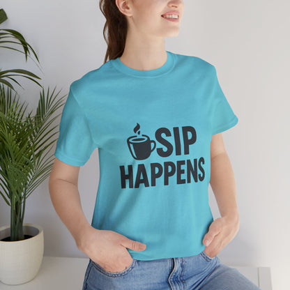 Sip Happens Minimal Edition Unisex Jersey Short Sleeve Tee T-shirt