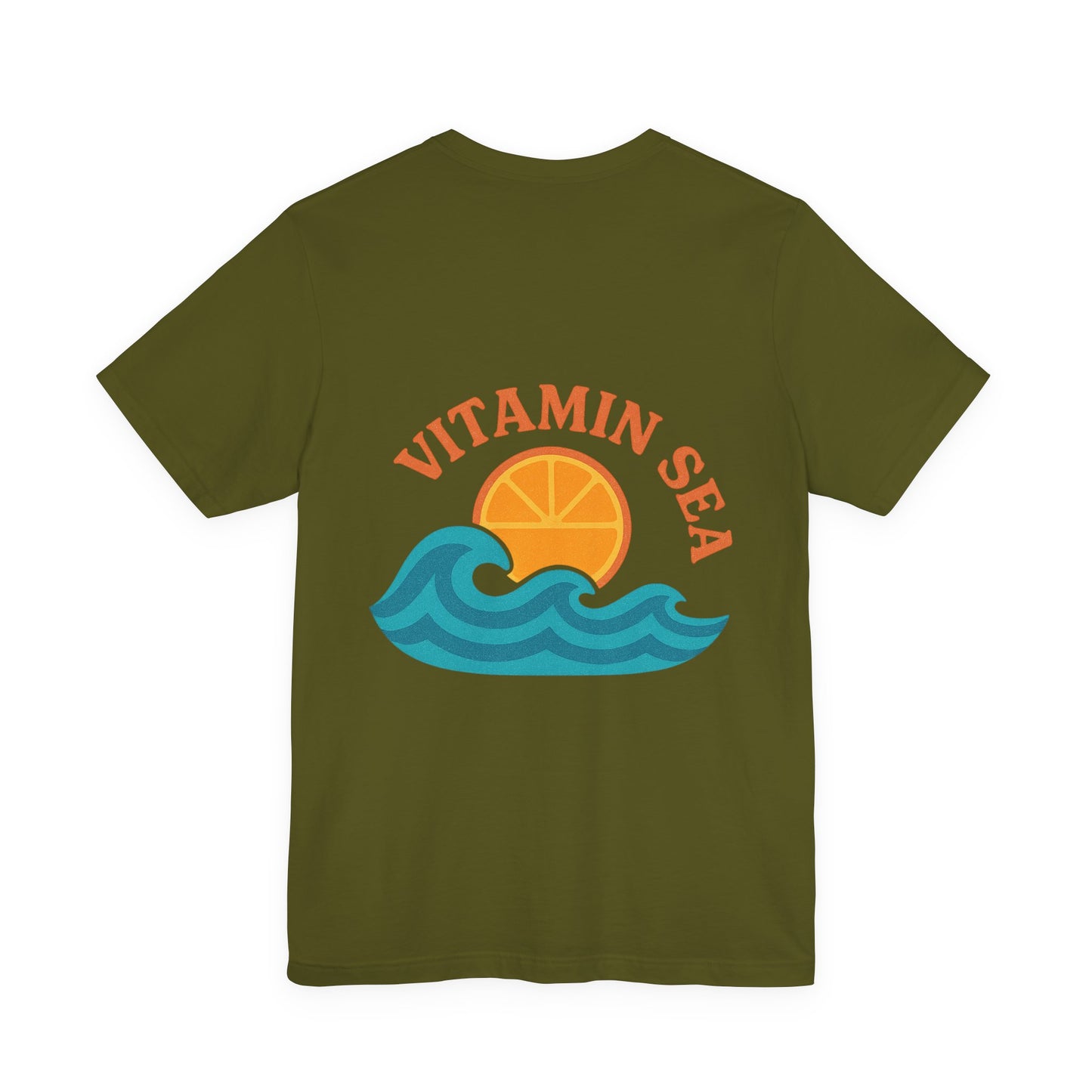 Logo Vitamin Sea Back Side Design Unisex Jersey Short Sleeve Tee T-shirt