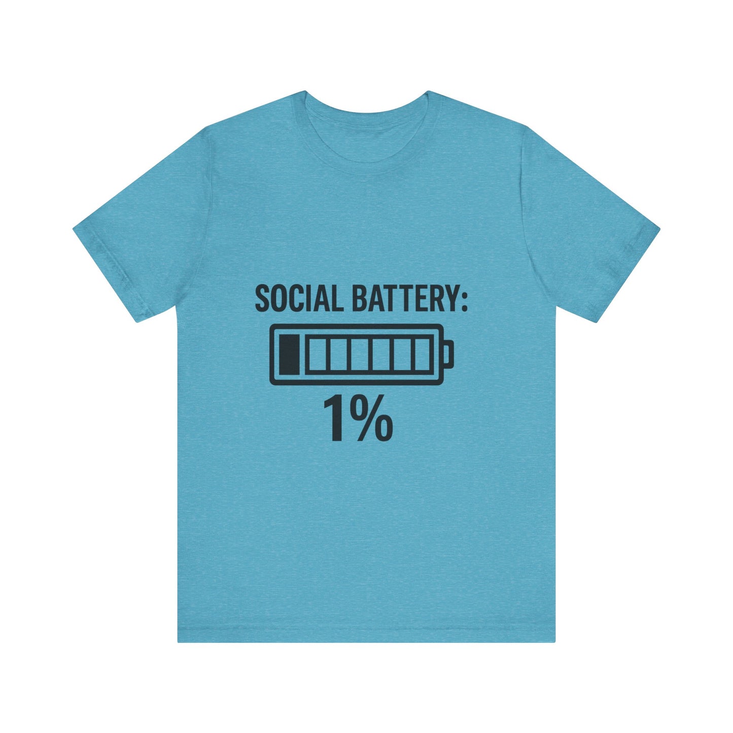Social Battery Bar Unisex Jersey Short Sleeve Tee T-shirt