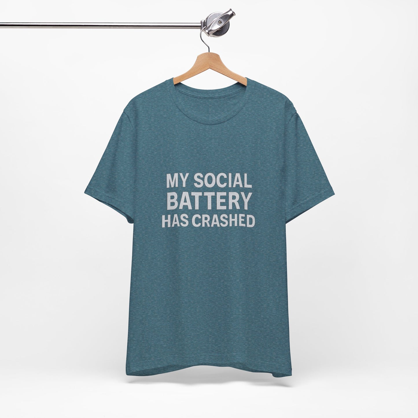 My Social Battery Has Crushed Unisex Jersey Short Sleeve Tee T-shirt