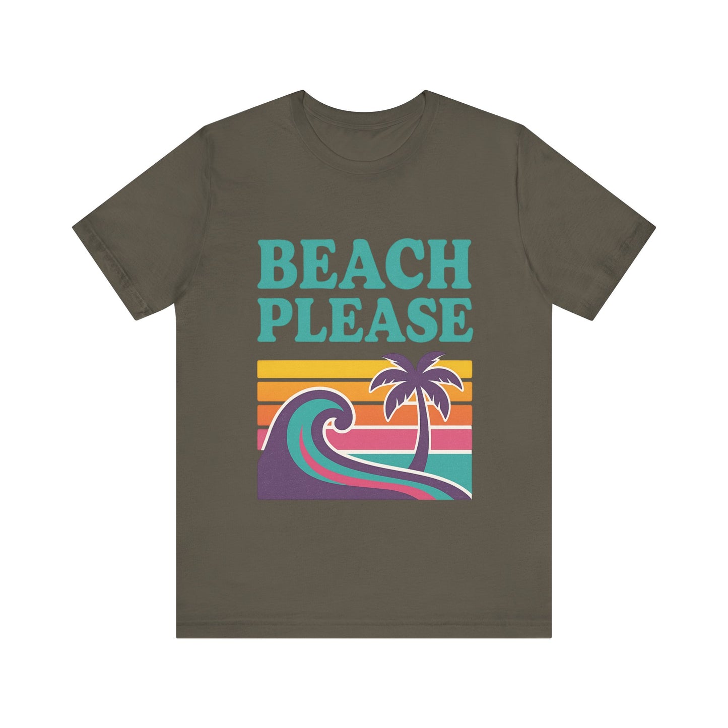 Beach Please Palm Trees Unisex Short Sleeve Tee T-shirt