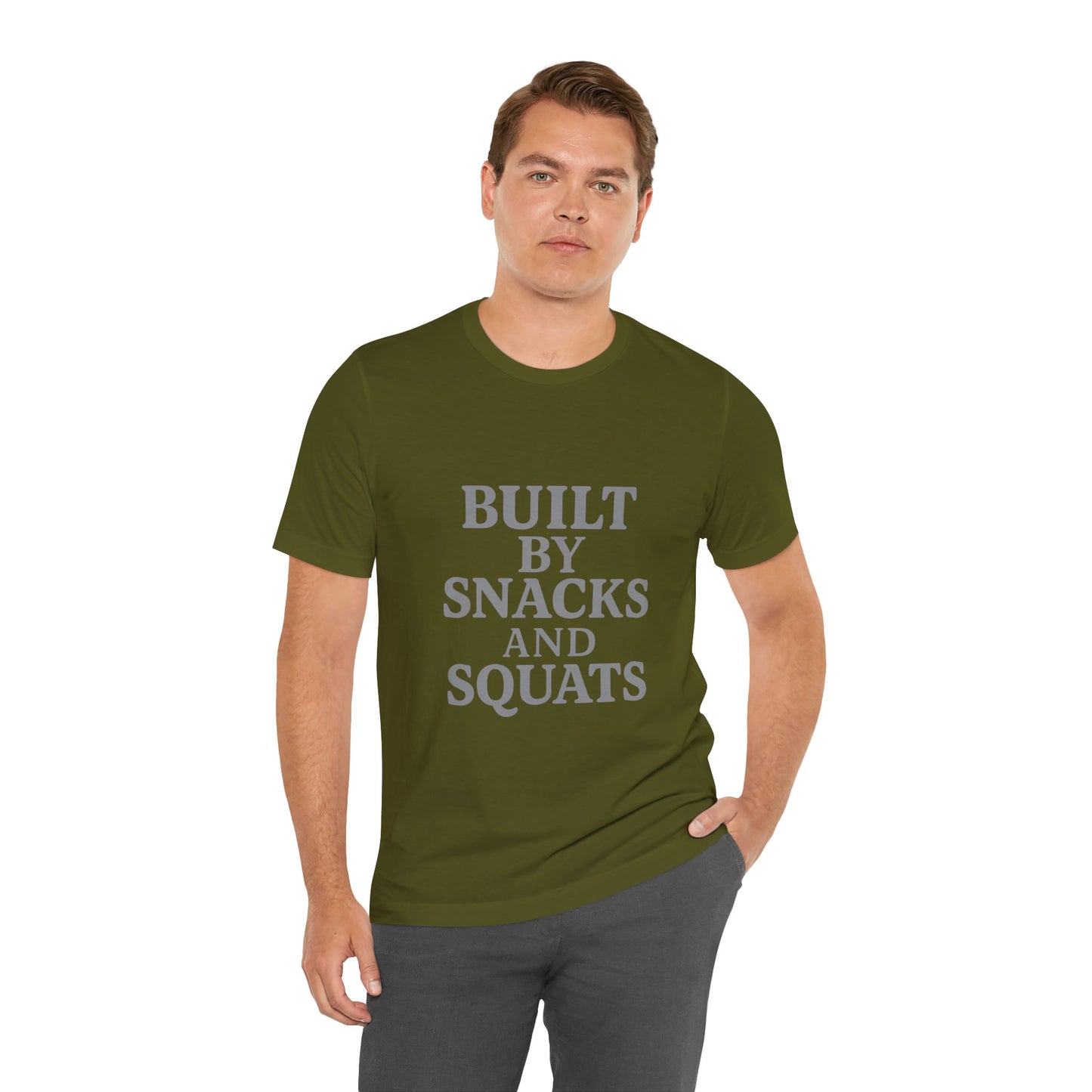 Built By Snacks And Squats Gym Humor Unisex Jersey Short Sleeve Tee T-shirt