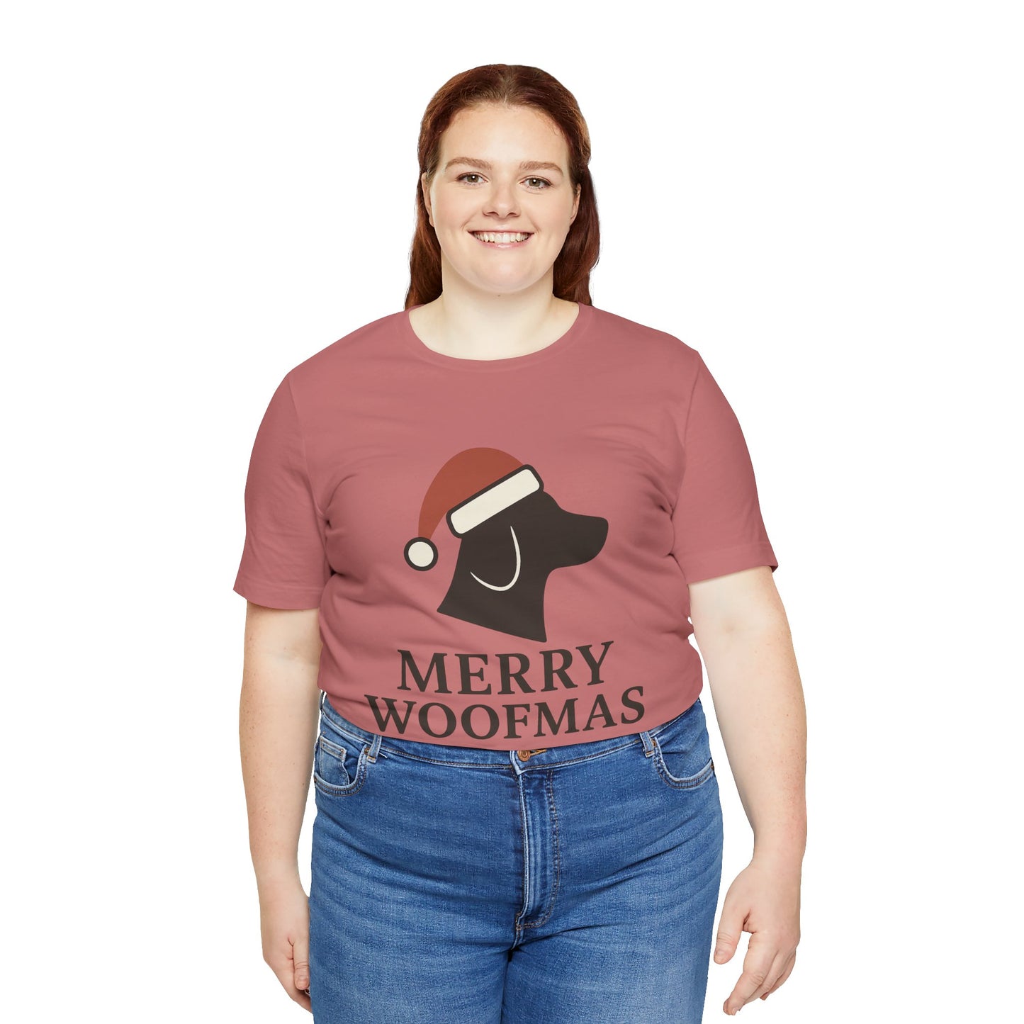 Merry Woofmas Christmas Unisex Jersey Short Sleeve Tee T-shirt