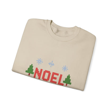 Christmas Noel In Pixel Unisex Heavy Blend™ Crewneck Sweatshirt