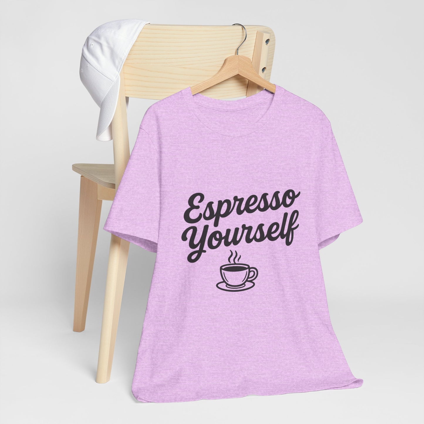Espresso Yourself Coffee Cup Illustrated Unisex Jersey Short Sleeve Tee T-shirt