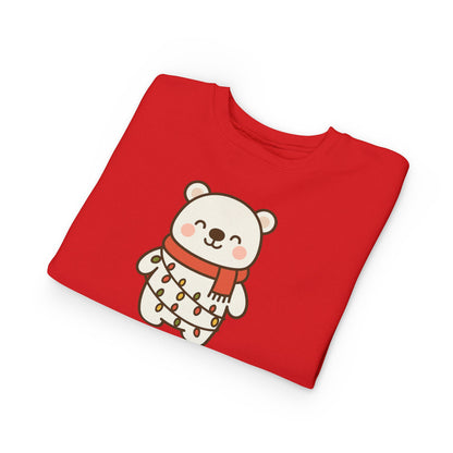 Polar Bear With Lights ChristmasToddler Sweatshirt