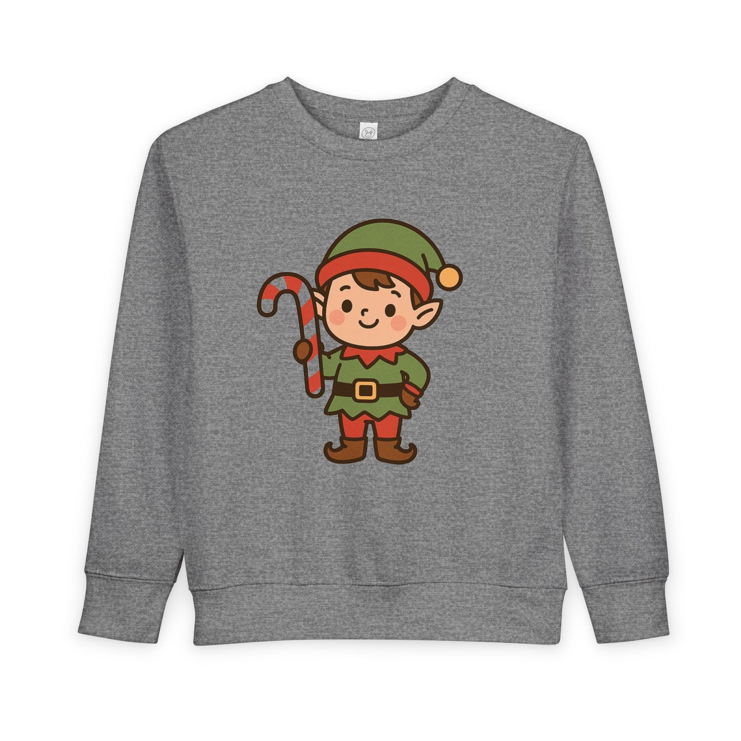 Candy Cane Christmas Elf Toddler Sweatshirt