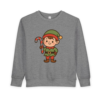Candy Cane Christmas Elf Toddler Sweatshirt