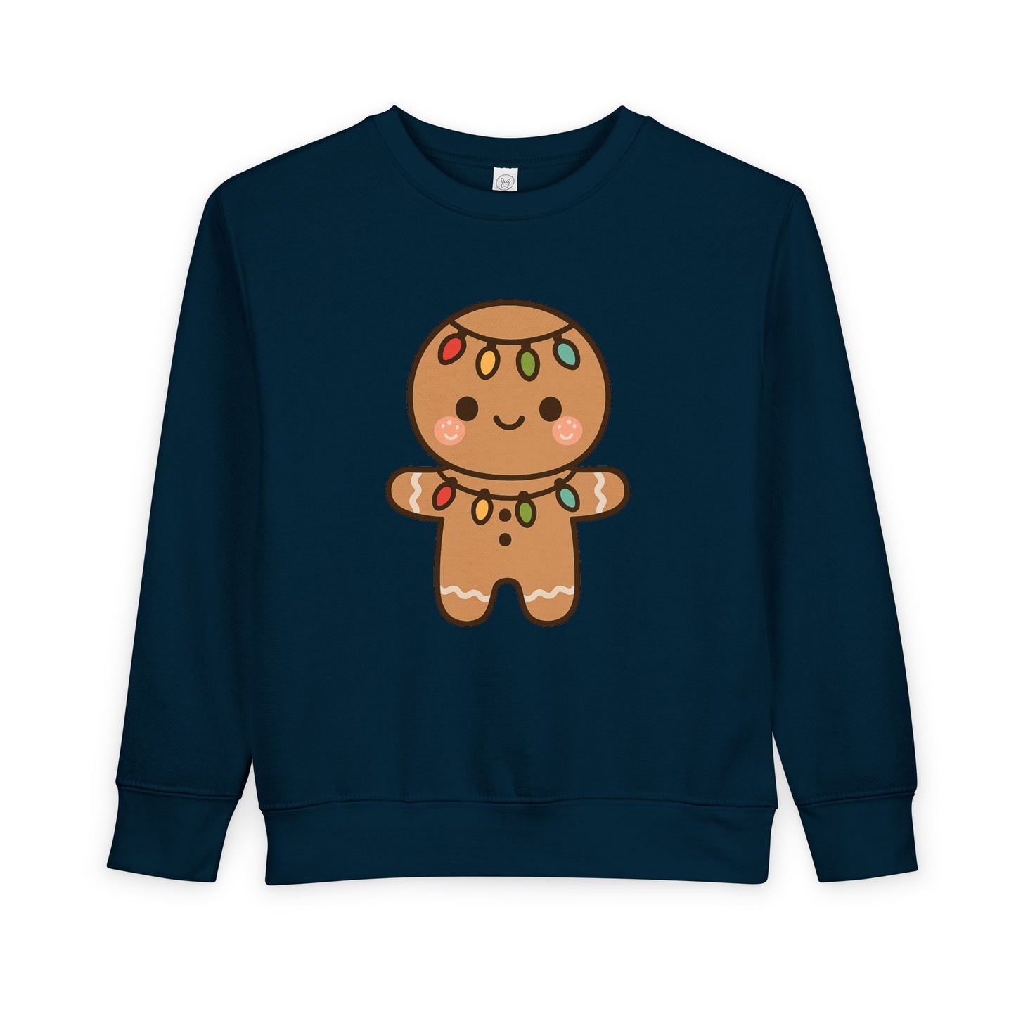Gingerbread Cookie Decorated With Lights Christmas Toddler Sweatshirt