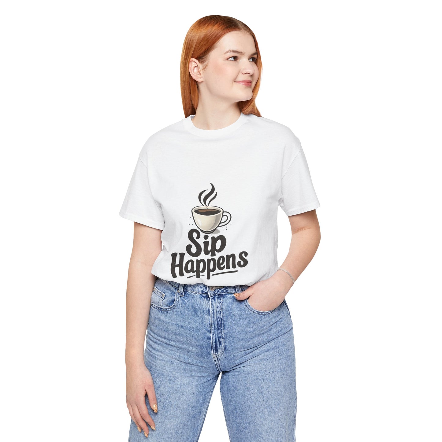 Sip Happens Coffee Cup Unisex Jersey Short Sleeve Tee T-shirt