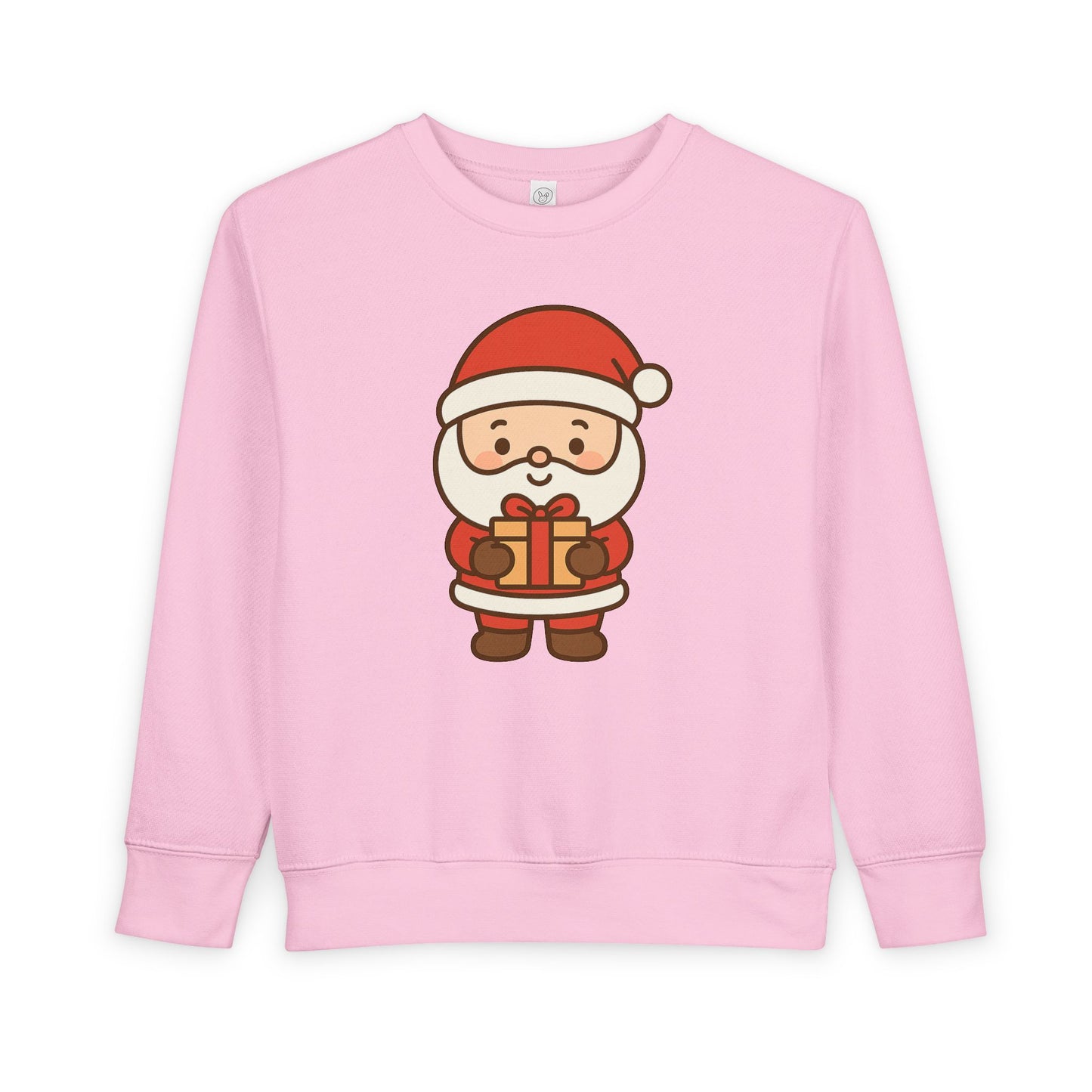 Baby Santa Holding Christmas Gift Toddler Sweatshirt