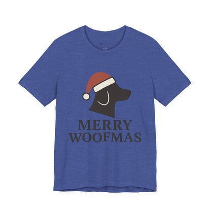 Merry Woofmas Christmas Unisex Jersey Short Sleeve Tee T-shirt