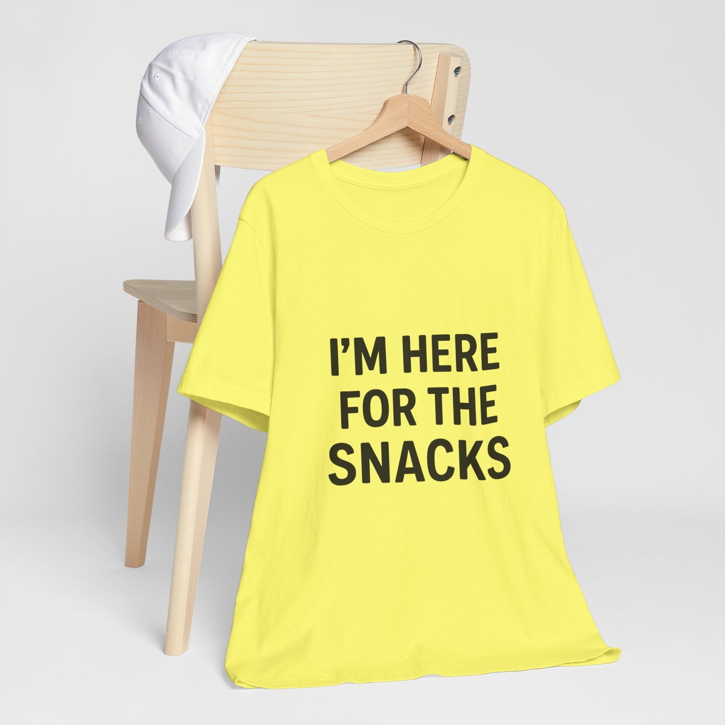 I'm Here For The Snacks Unisex Jersey Short Sleeve Tee T-shirt