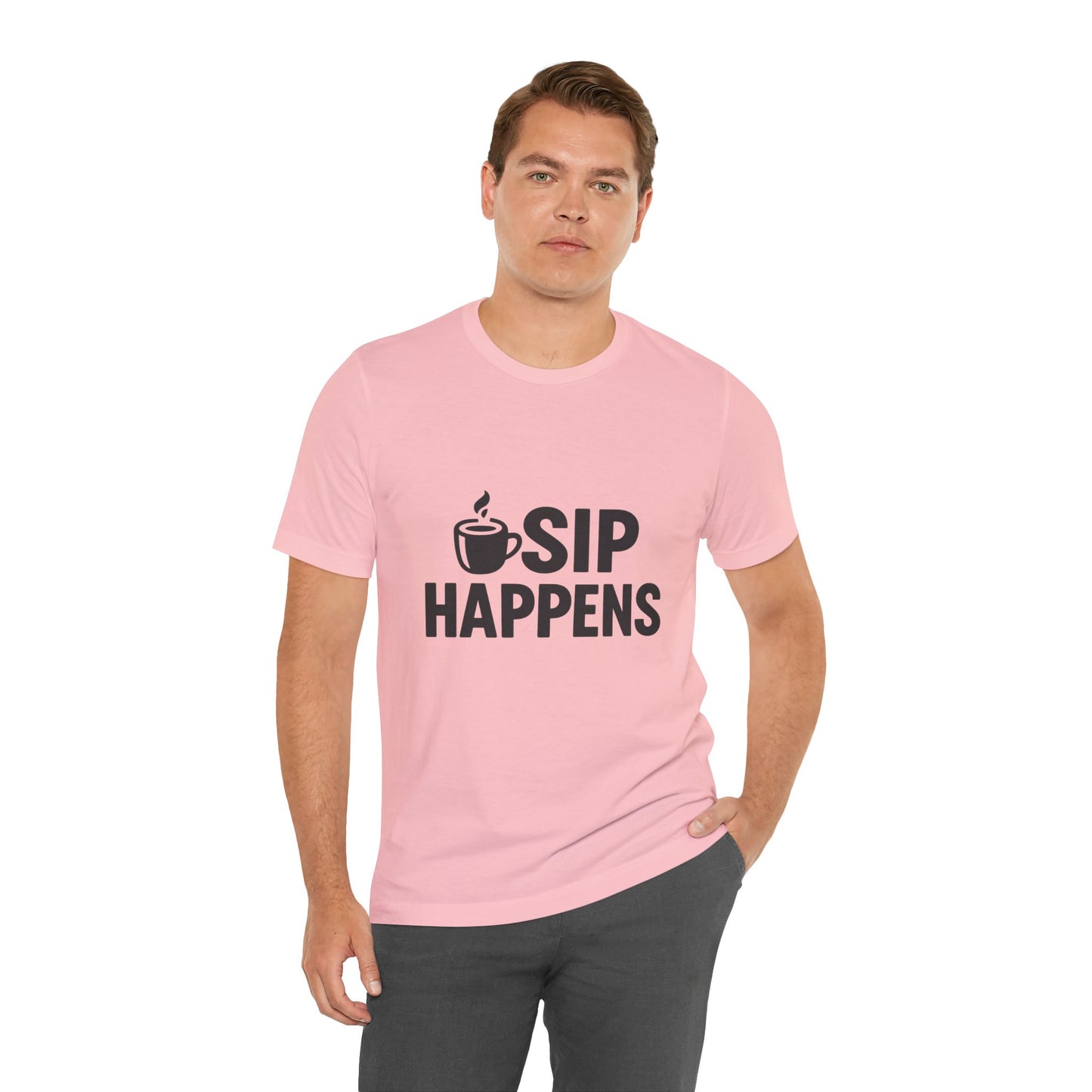 Sip Happens Minimal Edition Unisex Jersey Short Sleeve Tee T-shirt