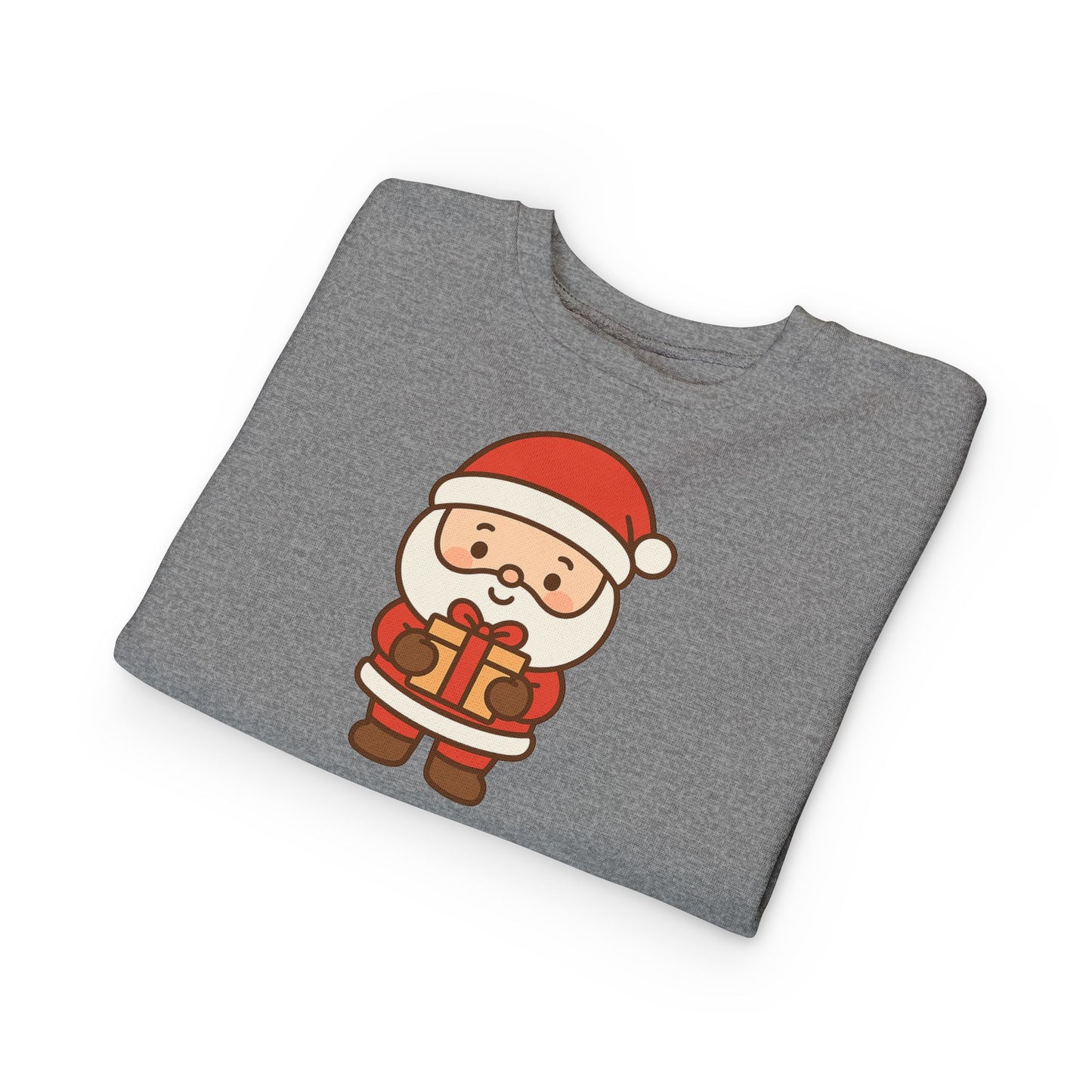Baby Santa Holding Christmas Gift Toddler Sweatshirt