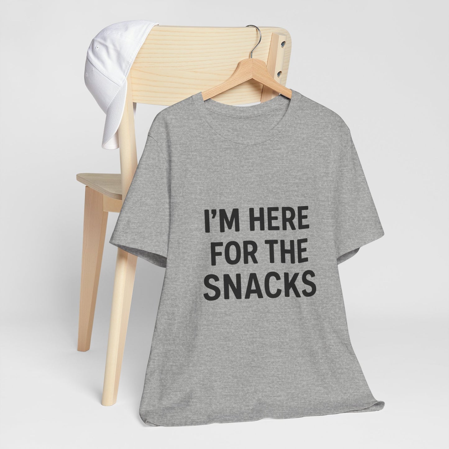 I'm Here For The Snacks Unisex Jersey Short Sleeve Tee T-shirt