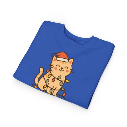 Christmas Decorated CatToddler Sweatshirt