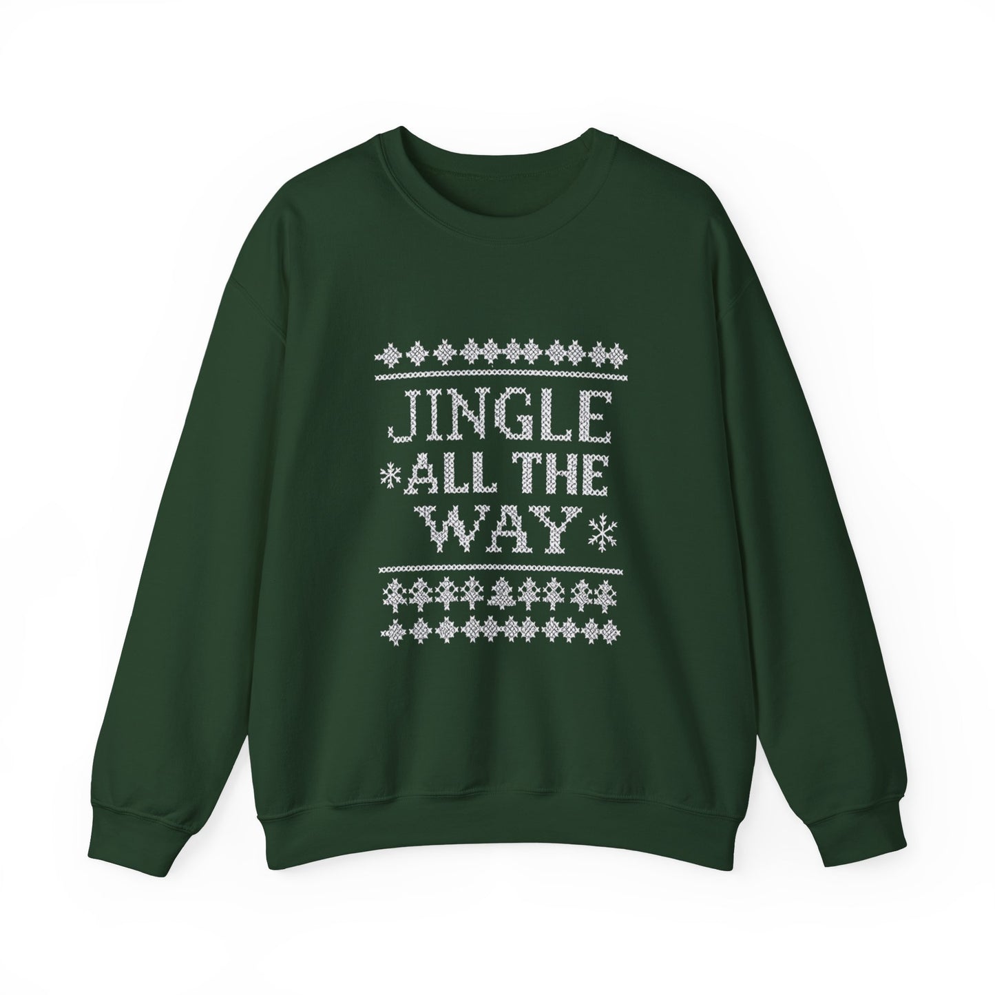 Merry Christmas Ugly Knitted Sweater Style Unisex Heavy Blend™ Crewneck Sweatshirt