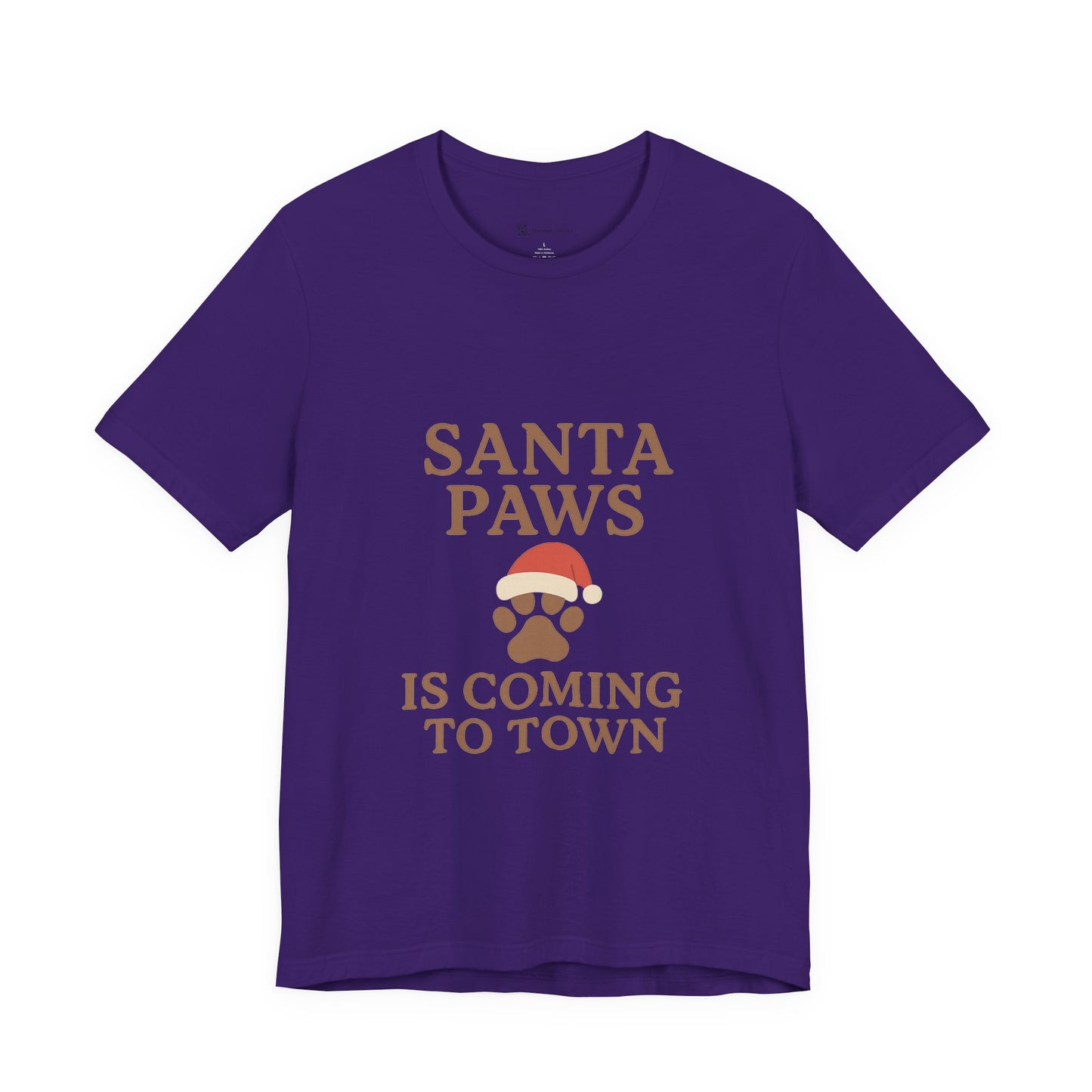 Santa Paws Is Coming To Town Christmas Unisex Jersey Short Sleeve Tee T-shirt