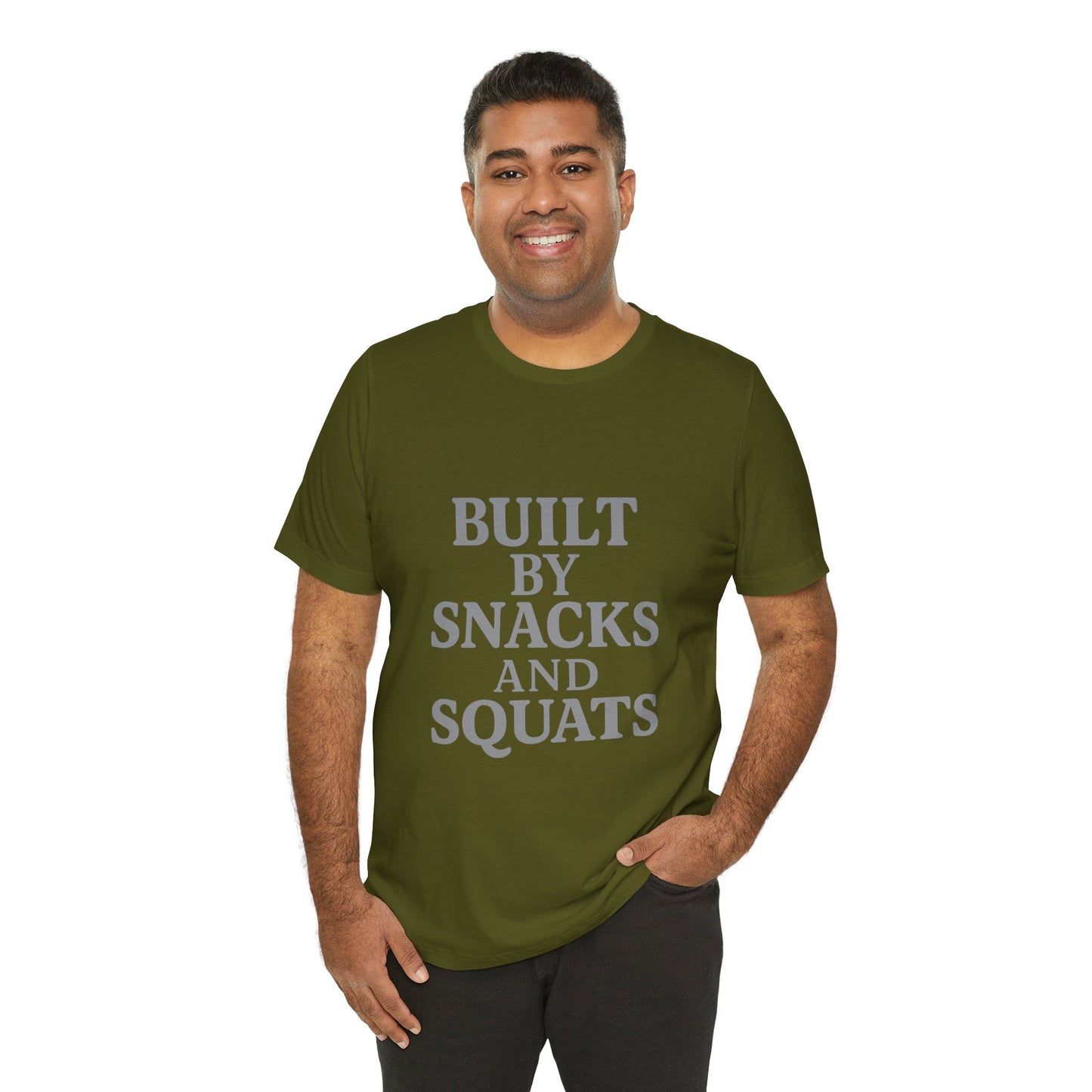 Built By Snacks And Squats Gym Humor Unisex Jersey Short Sleeve Tee T-shirt