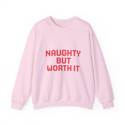 Naughty But Worth It Christmas Unisex Heavy Blend™ Crewneck Sweatshirt