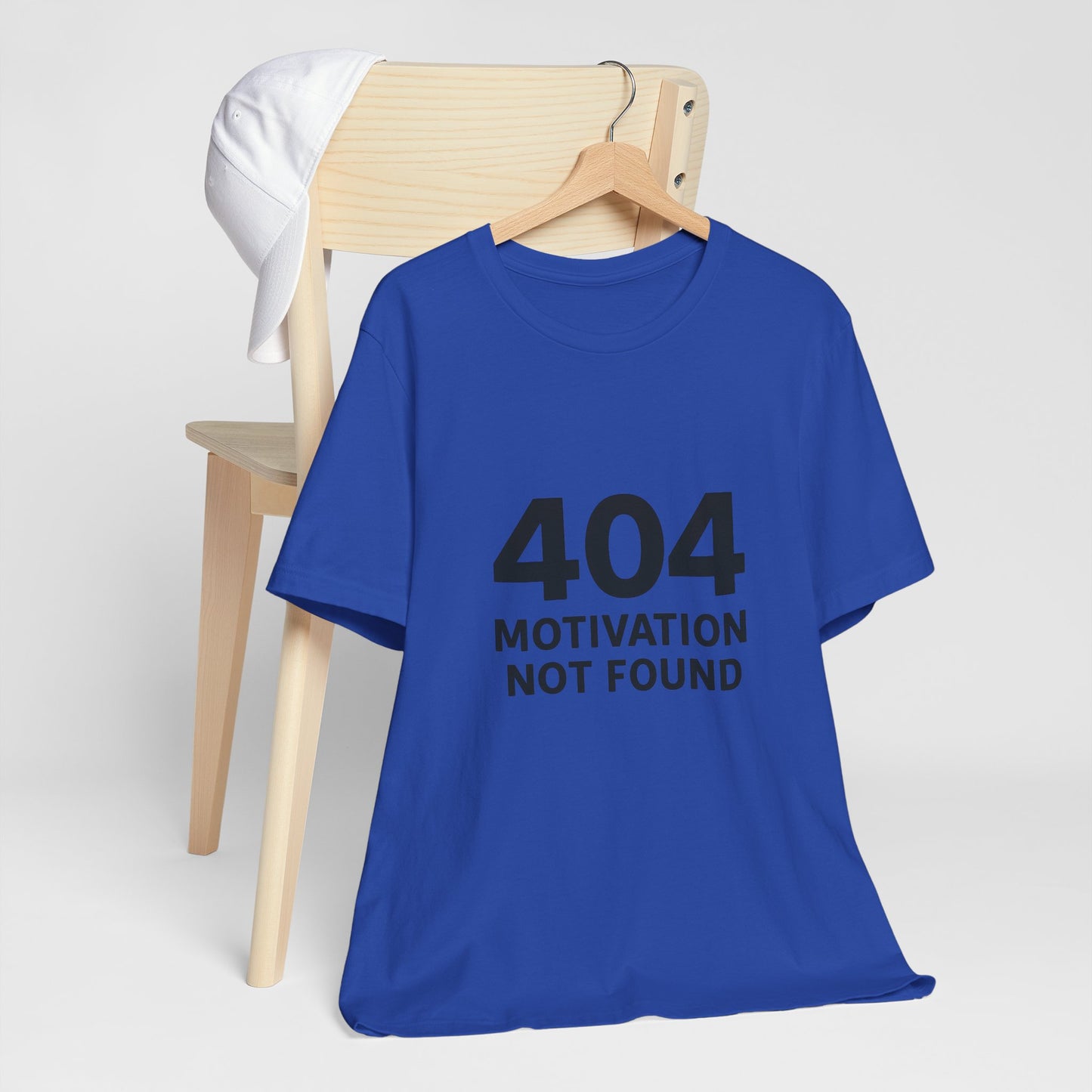 404 Motivation Not Found Introverts Humor Unisex Jersey Short Sleeve Tee T-shirt