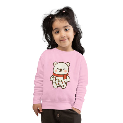 Polar Bear With Lights ChristmasToddler Sweatshirt