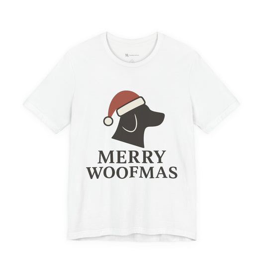 Merry Woofmas Christmas Unisex Jersey Short Sleeve Tee T-shirt