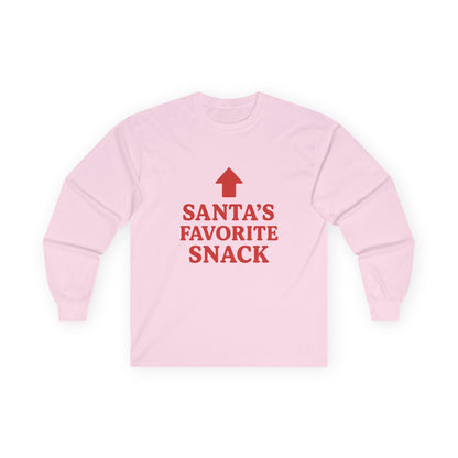 Santa's Favorite Snack Christmas Unisex Ultra Cotton Long Sleeve Tee