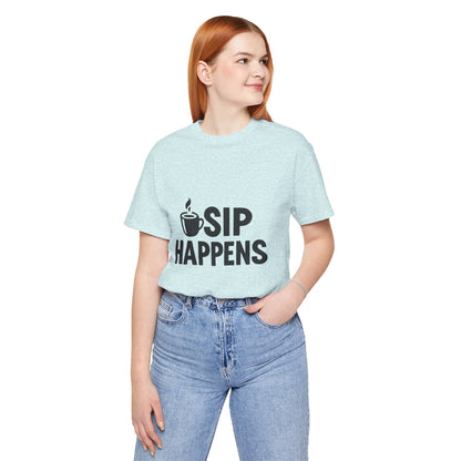 Sip Happens Minimal Edition Unisex Jersey Short Sleeve Tee T-shirt