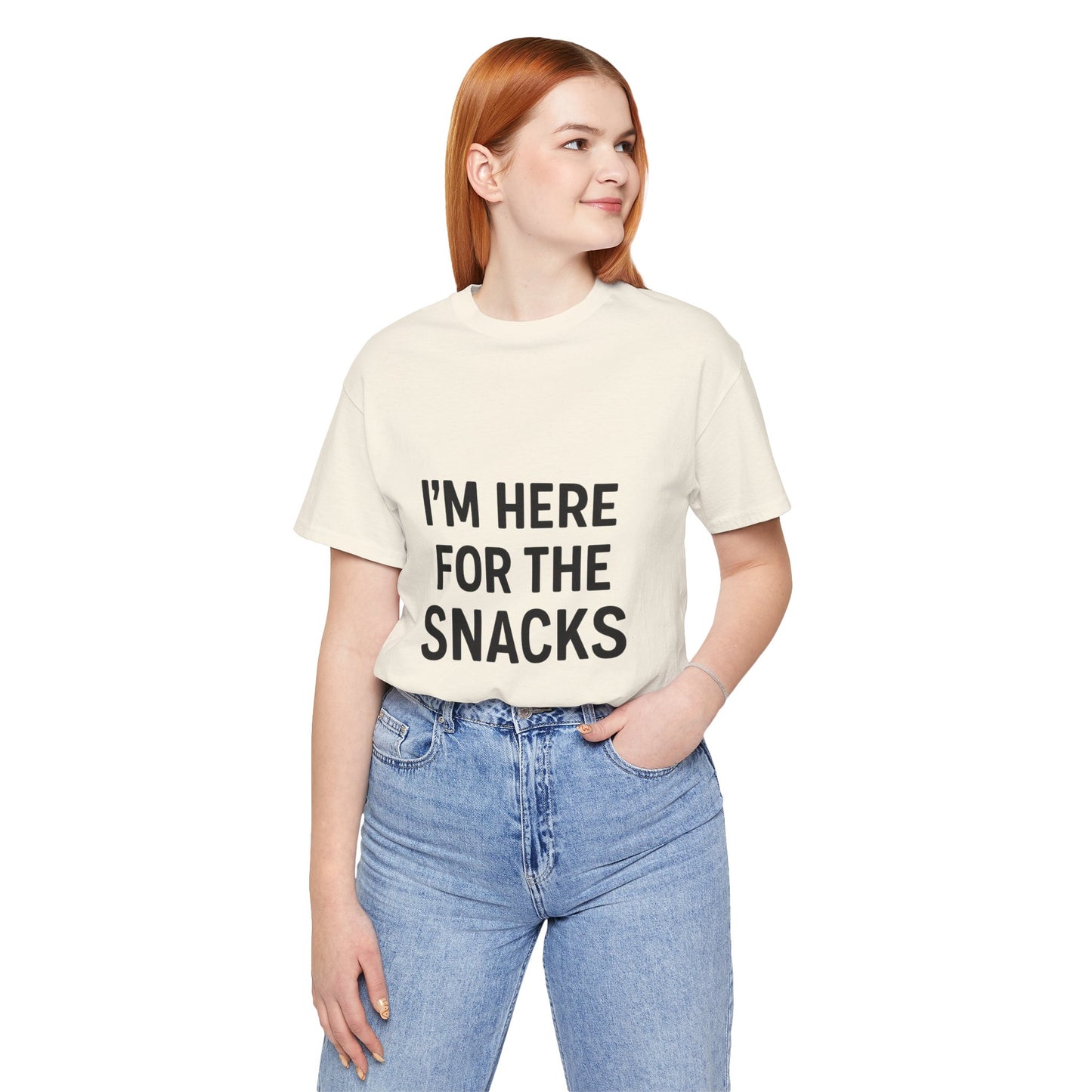 I'm Here For The Snacks Unisex Jersey Short Sleeve Tee T-shirt