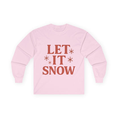 Let It Snow Christmas Unisex Ultra Cotton Long Sleeve Tee T-shirt