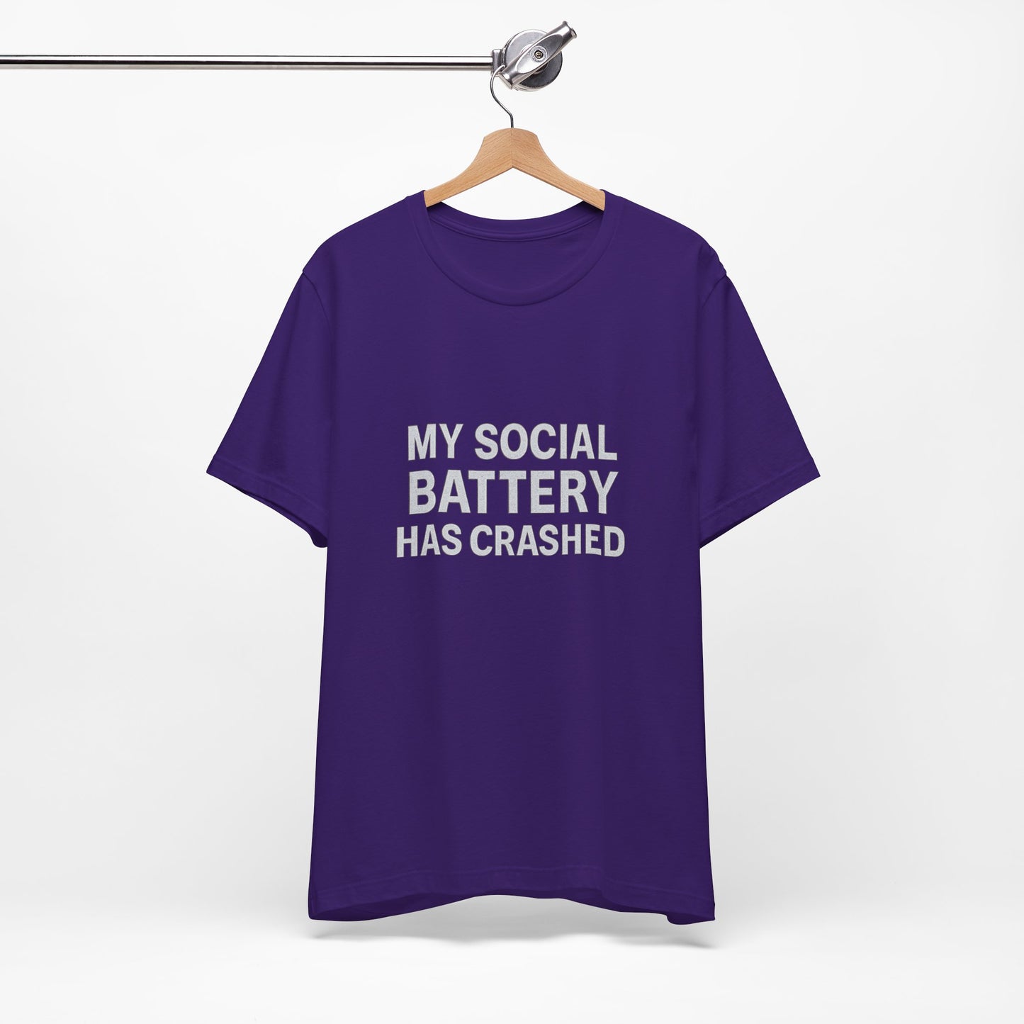 My Social Battery Has Crushed Unisex Jersey Short Sleeve Tee T-shirt