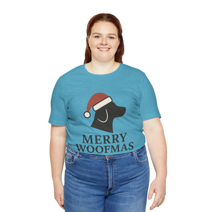 Merry Woofmas Christmas Unisex Jersey Short Sleeve Tee T-shirt