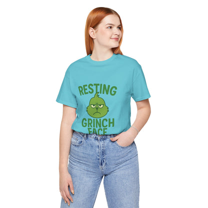 Gringe Resting Face Christmas Unisex Jersey Short Sleeve Tee T-shirt