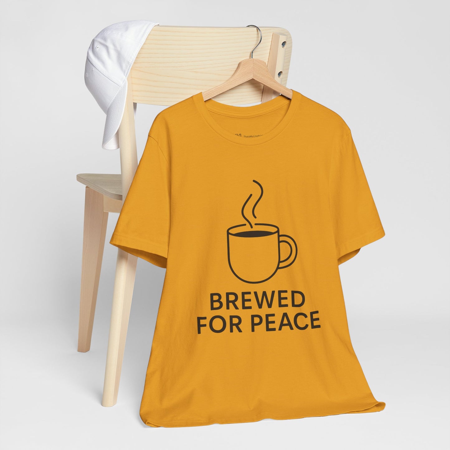 Brewed For Peace Coffee Humor Unisex Jersey Short Sleeve Tee T-shirt