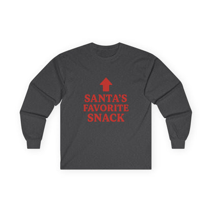Santa's Favorite Snack Christmas Unisex Ultra Cotton Long Sleeve Tee