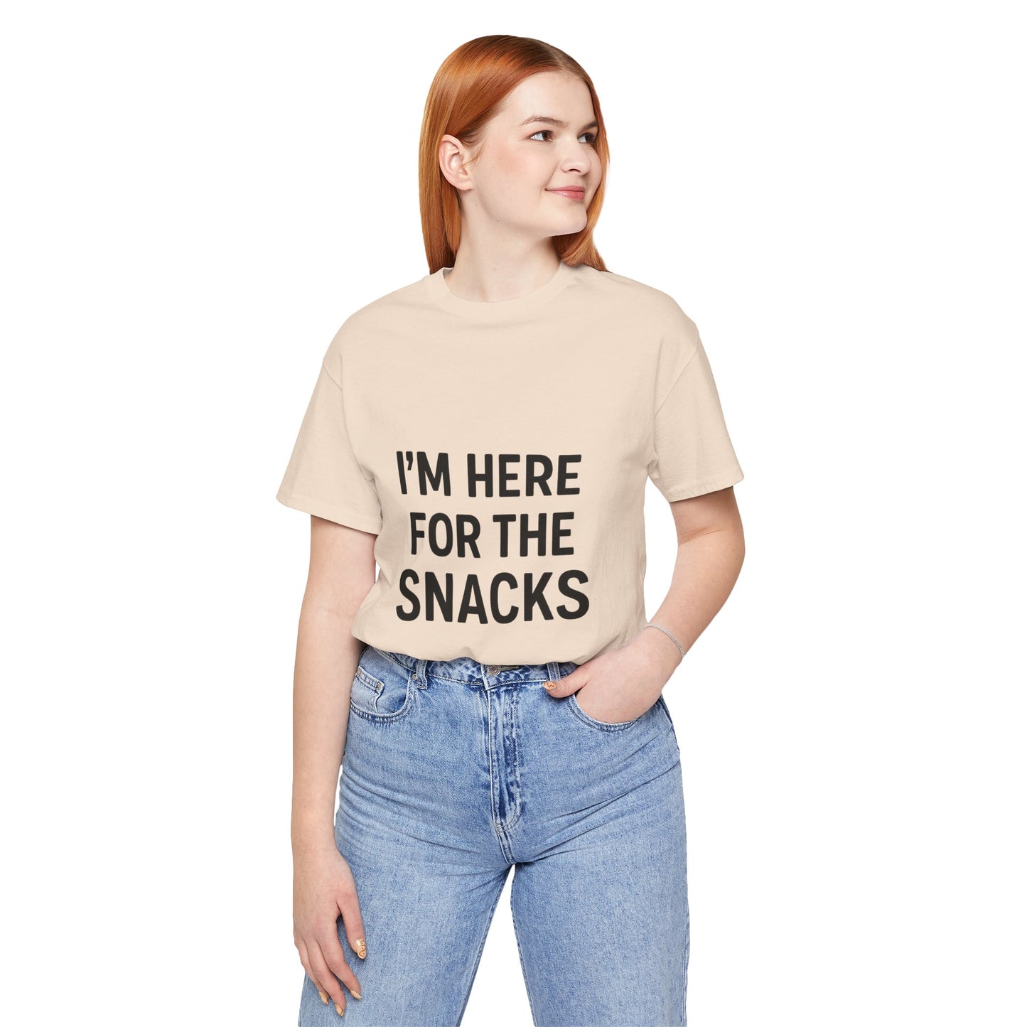 I'm Here For The Snacks Unisex Jersey Short Sleeve Tee T-shirt