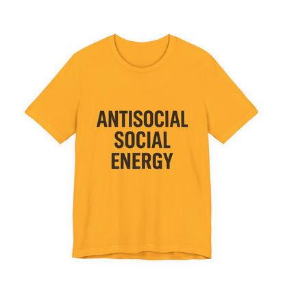 Antisocial Social Energy Unisex Jersey Short Sleeve Tee T-shirt