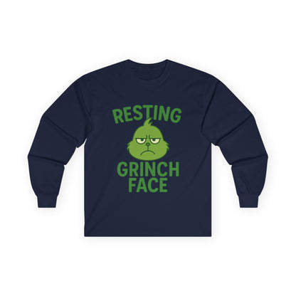Gringe Face Christmas Unisex Ultra Cotton Long Sleeve Tee T-shirt