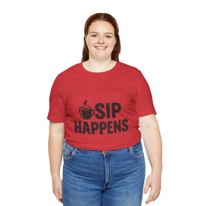 Sip Happens Minimal Edition Unisex Jersey Short Sleeve Tee T-shirt