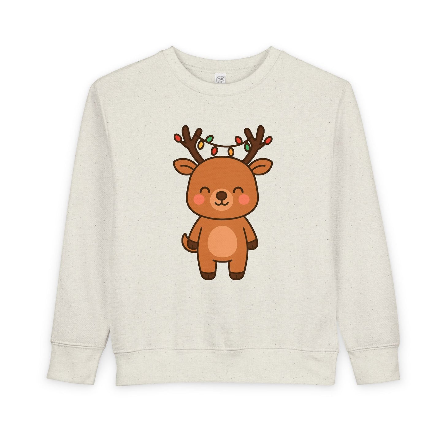Reindeer Decorated With Lights Christmas Toddler Sweatshirt