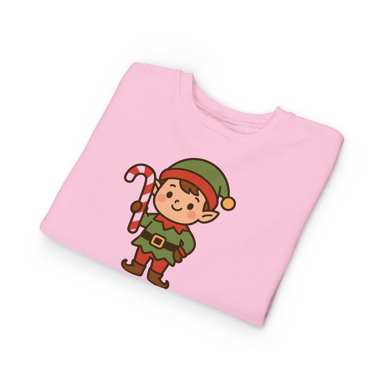 Candy Cane Christmas Elf Toddler Sweatshirt