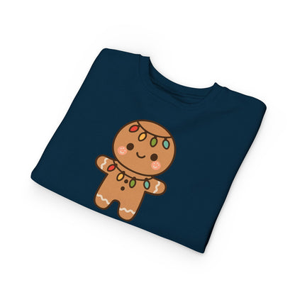 Gingerbread Cookie Decorated With Lights Christmas Toddler Sweatshirt