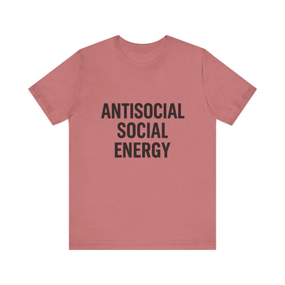 Antisocial Social Energy Unisex Jersey Short Sleeve Tee T-shirt