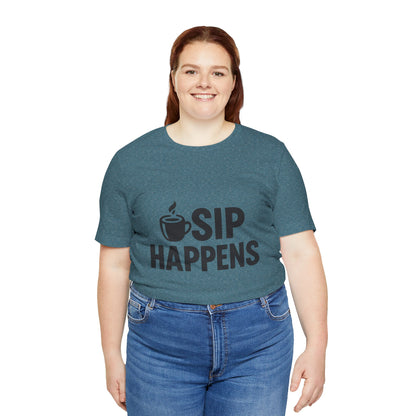 Sip Happens Minimal Edition Unisex Jersey Short Sleeve Tee T-shirt